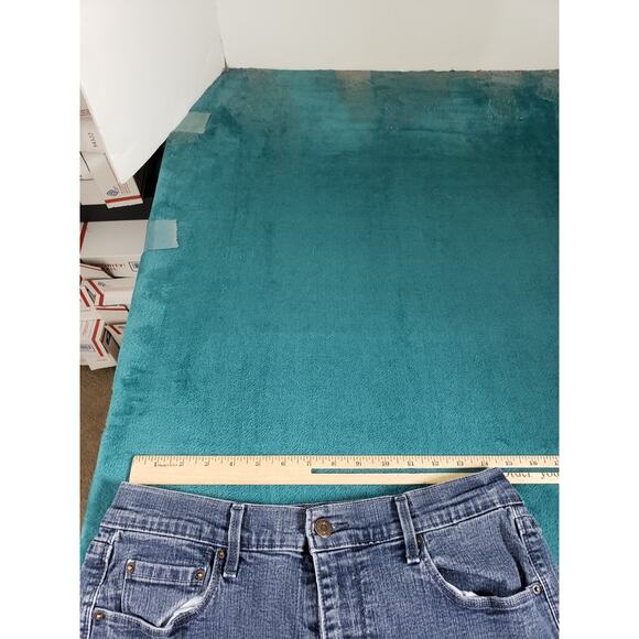 Levis 505 Jeans Size 12 Short Womens Blue Stretch Pants Mid Rise Curvy Straight - Picture 10 of 15